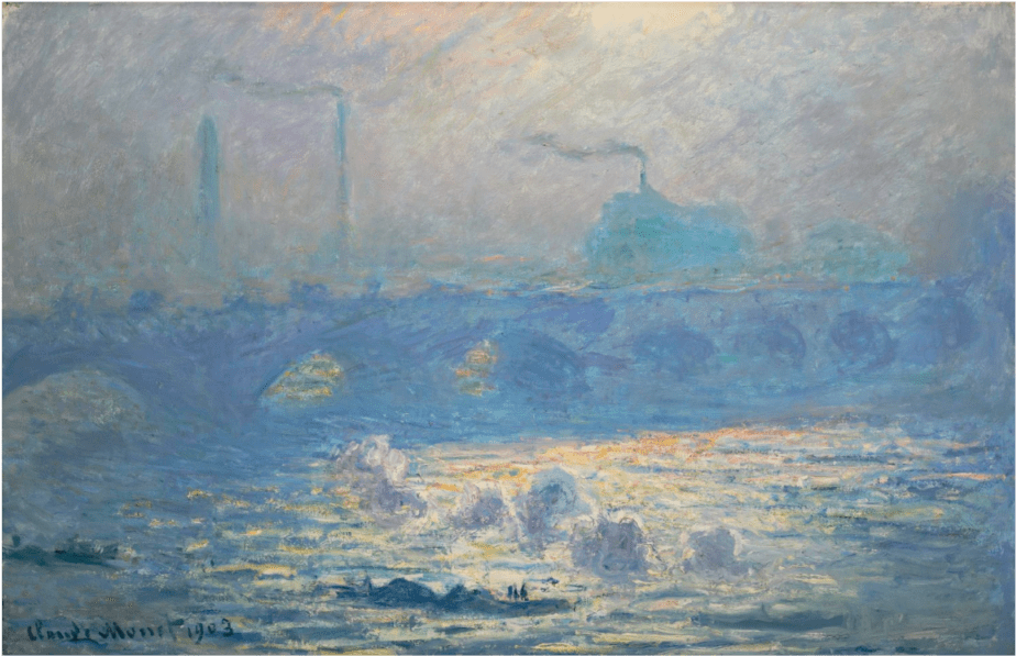 Waterloo Bridge - Claude Monet - Monet 'waterloo Bridge' Canvas Art (30x47) (1024x819), Png Download