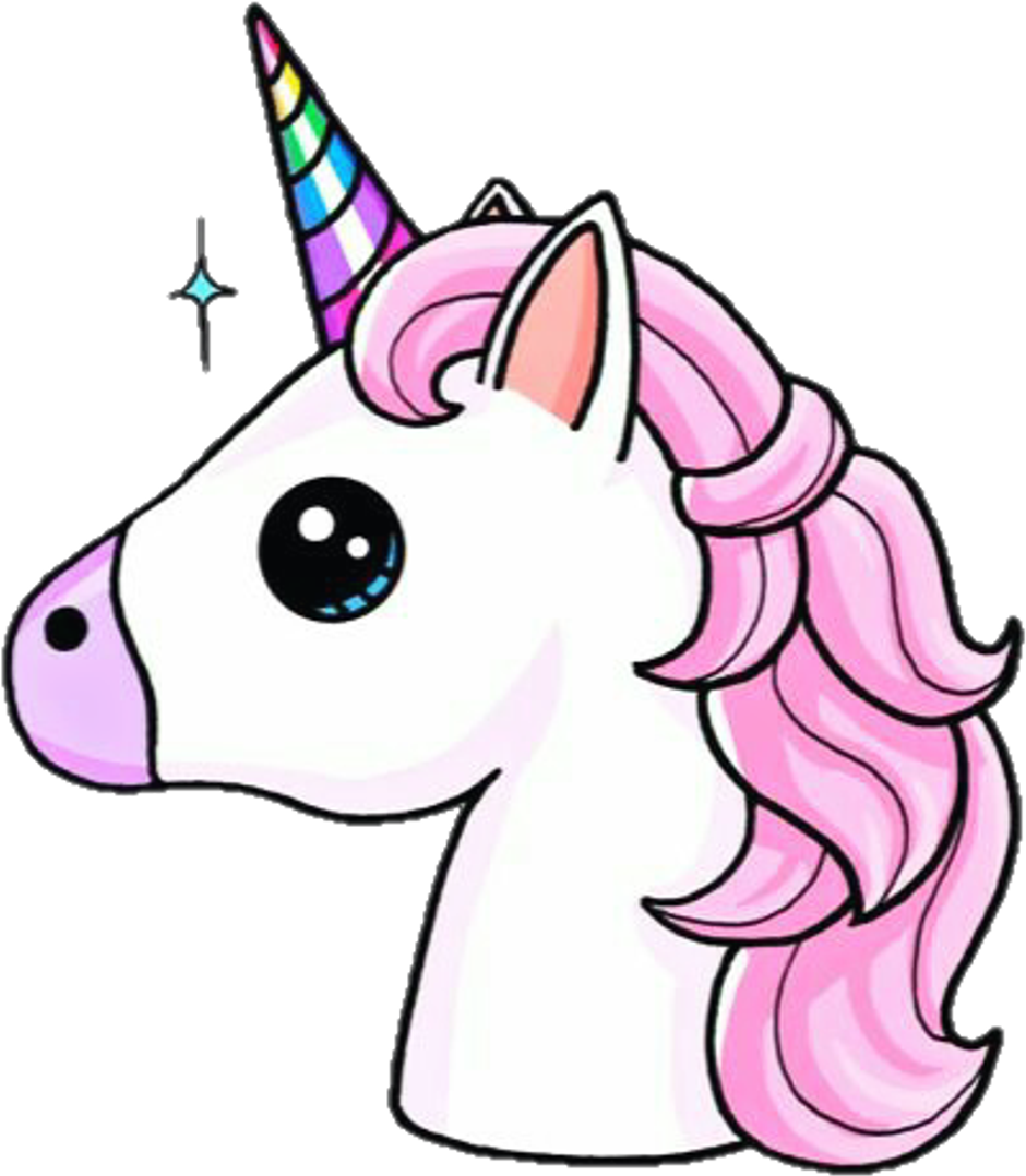 Png Edit Overlay Unicornio Rainbow - Imagenes De Unicornios Kawaii (435x490), Png Download