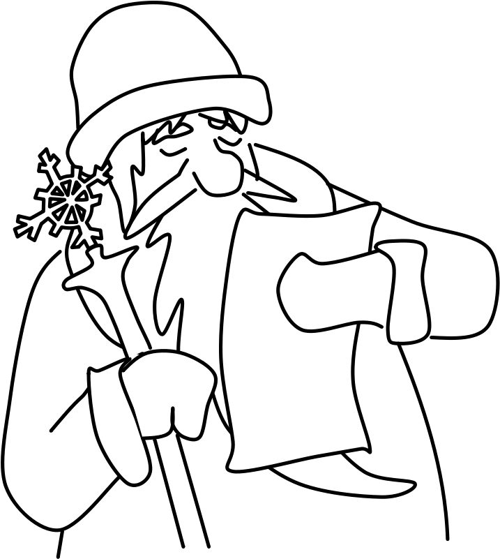 Grandpa Frost Clipart Png (542x600), Png Download