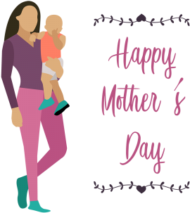 Mother And Son Happy Mother's Day Illustration, Happy - Mother (360x360), Png Download