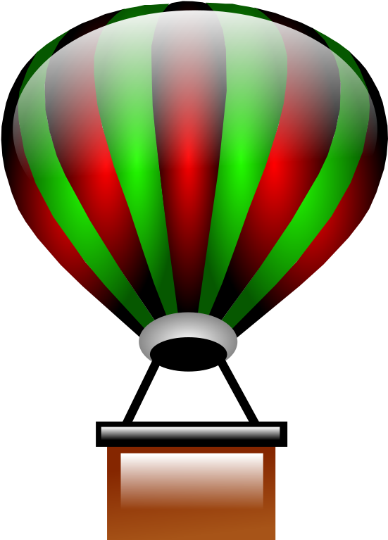 Hot Air Balloon Clip Art Png - Red And Green Hot Air Balloon (800x800), Png Download