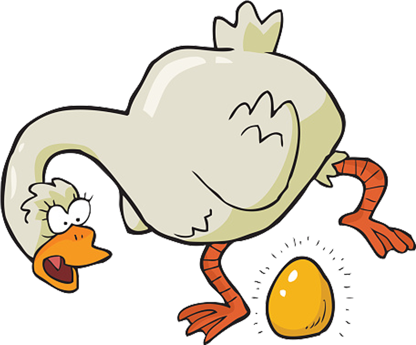 The Goose That Laid - Goose Laying Golden Egg Card (1000x1000), Png Download