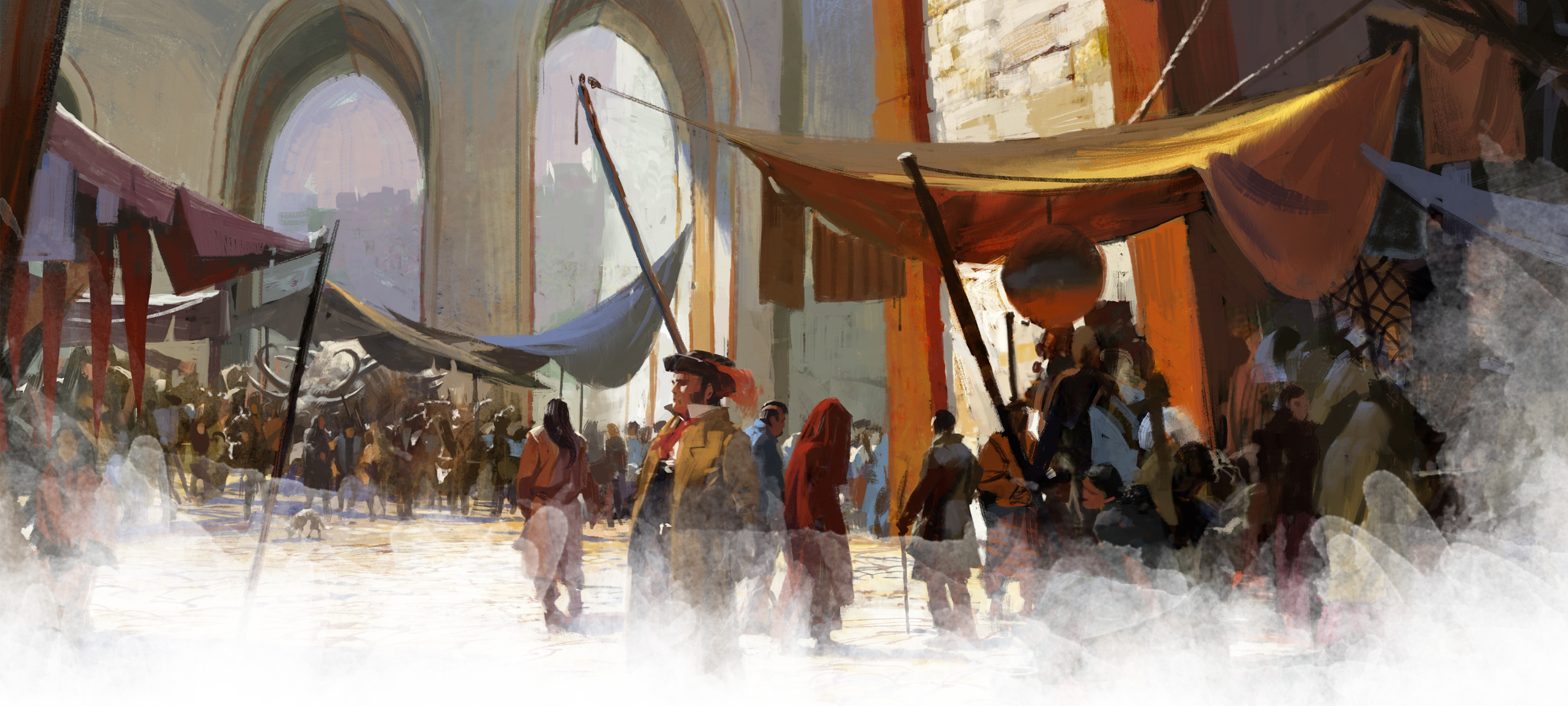 Ogfiiwo - Guild Wars Nightfall Concept Art (2550x1149), Png Download