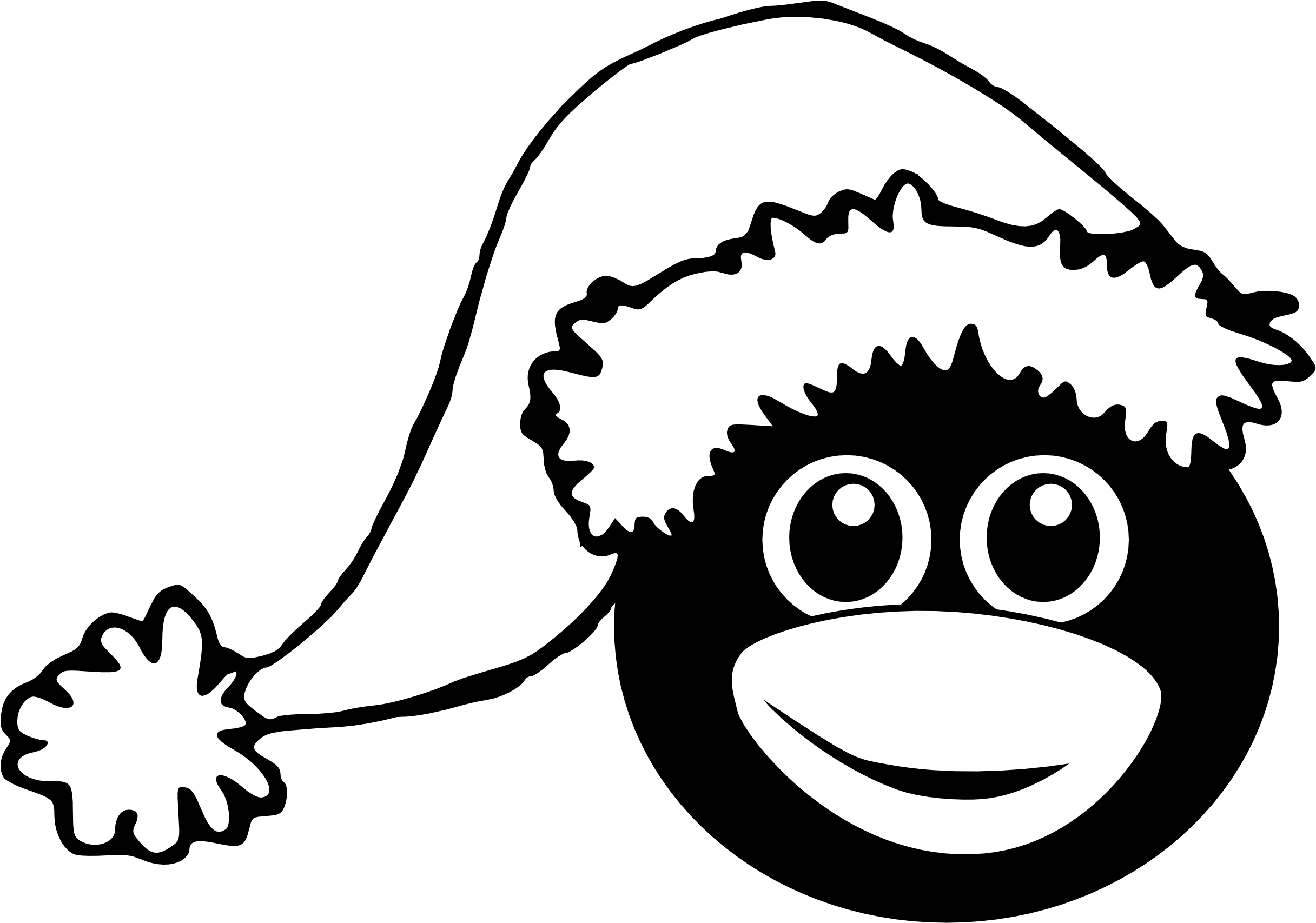 Santa Hat Png - Penguin Santa Yard Sign (2555x1982), Png Download