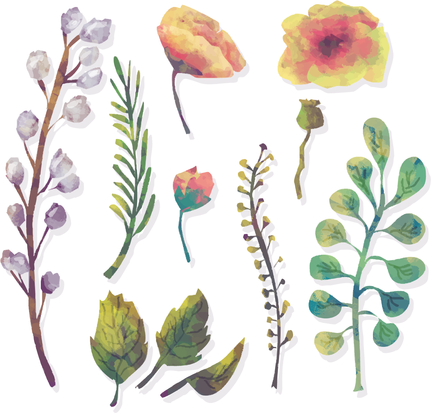 Watercolor Flowers Watercolour Painting Models Of Water - Watercolor Painting (1500x1500), Png Download