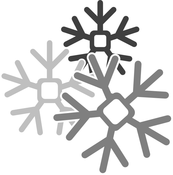 How To Set Use Gray Snowflakes Clipart (594x599), Png Download