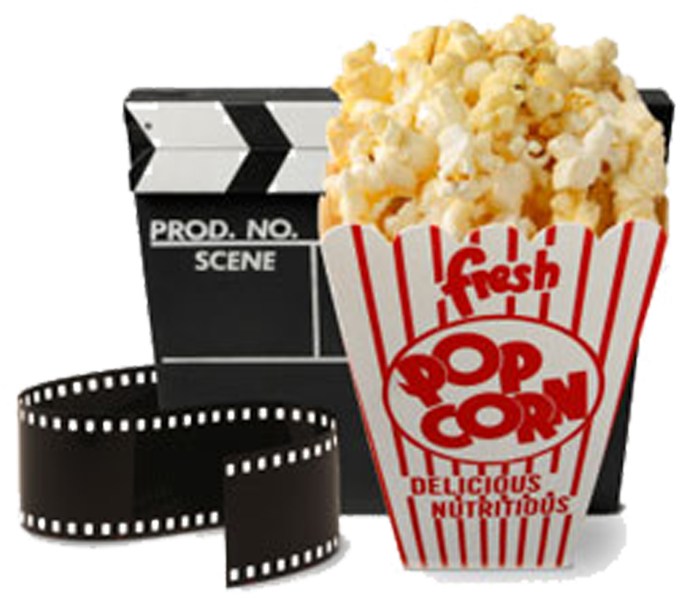 Popcorn And Movie Png (1050x1050), Png Download