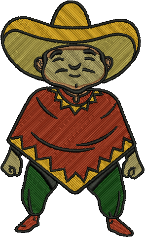 Mexican With Sombrero Png - Illustration (294x480), Png Download