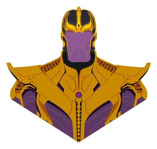 Thanos Popart Sticker - Cool Thanos Pixel Art (528x528), Png Download