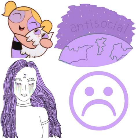 3 - Purple Tumblr Png Aesthetic (500x500), Png Download