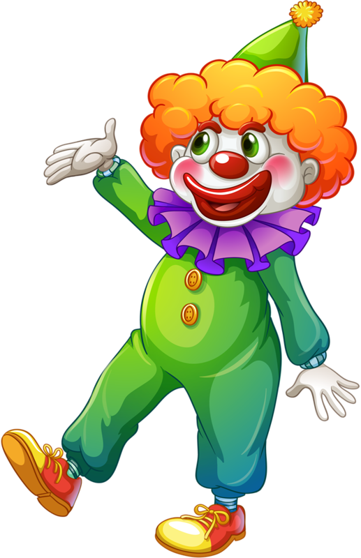 Clown Clipart Green - Clown Clipart (517x800), Png Download