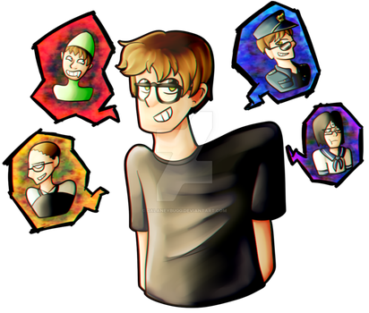 Idubbbz Fangroup Deviantart Destinydraws Fanart By - Cartoon (412x350), Png Download