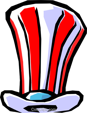 Uncle Sam's Hat Royalty Free Vector Clip Art Illustration - Uncle Sam Hat (372x480), Png Download