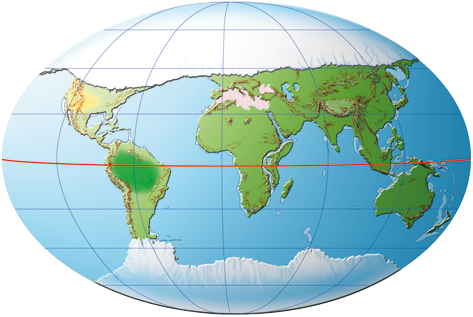 5million Globe - Ice Age World Map (473x317), Png Download