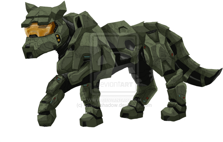 Alpha And Omega Images Master Chief As A Wolf - Halo Master Chief Dog (900x587), Png Download