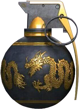 Grenade-gold Dragon - Weapon (550x527), Png Download