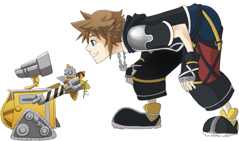 Png - Wall E And Sora (900x489), Png Download