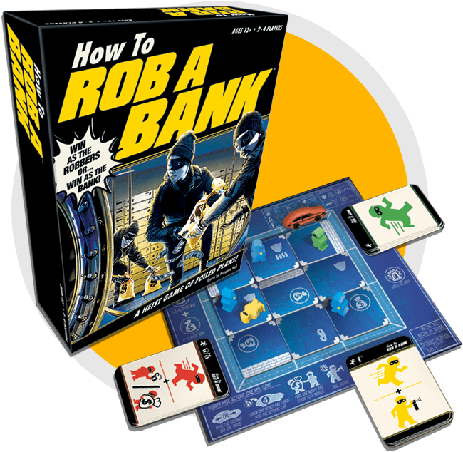How To Rob A Bank Board Game Contents - Rob A Bank Board Game (720x720), Png Download