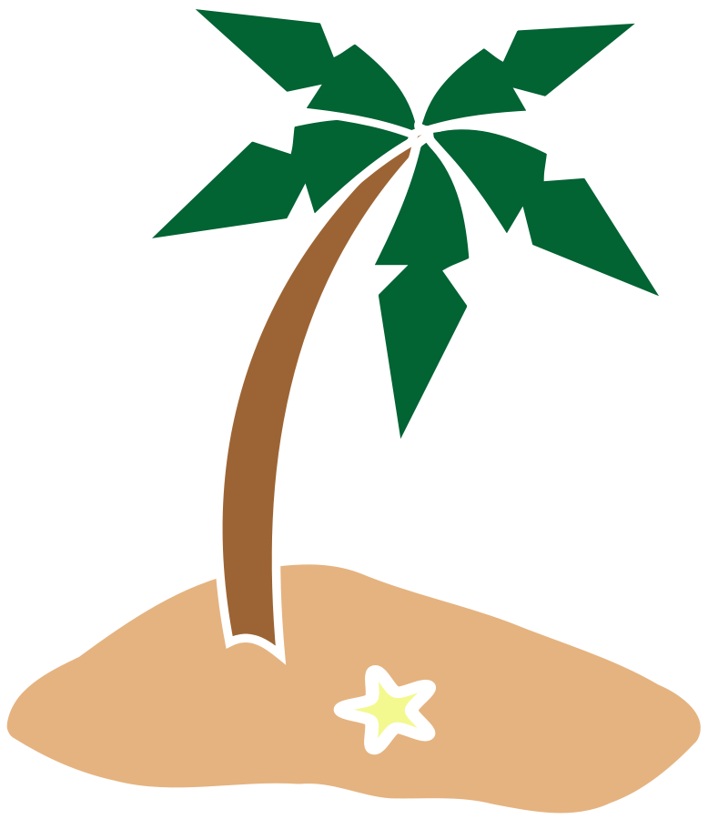 Palm Tree Island Clip Art Images & Pictures - Island Clipart (692x800), Png Download