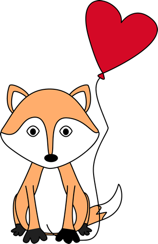 Cute Fox Clipart Clipart Panda - Valentines Fox Clip Art (324x500), Png Download
