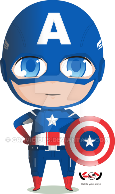 Cute Clipart Captain America - Cute Captain America Png (400x677), Png Download