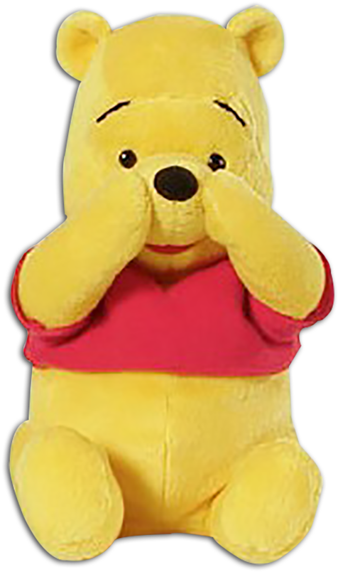 Disney's Bashful Winnie The Pooh Stuffed Bear - Winnie The Pooh Toy Png (500x816), Png Download