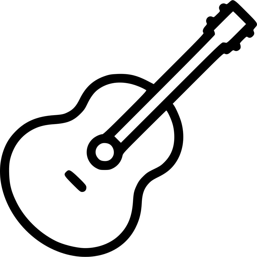 Acoustic Guitar Music Instrument Audio Sound Comments - Icone Guitare (980x980), Png Download