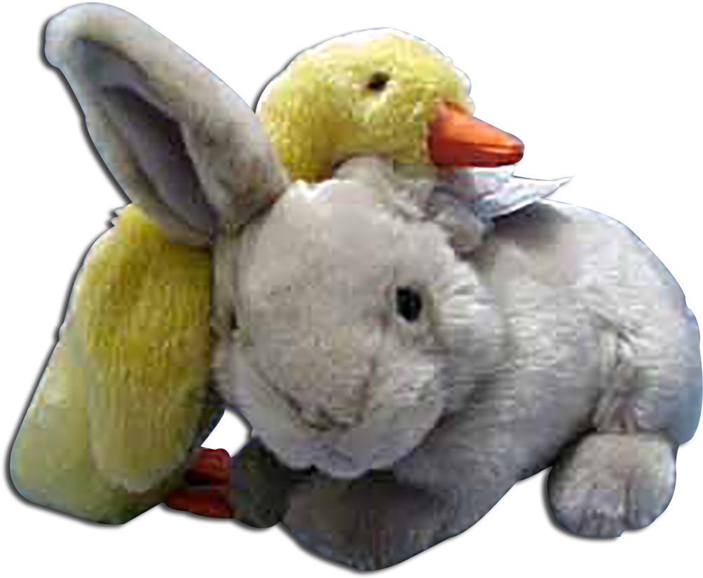 Adorable Friends Duck And Bunny - Easter Bunny Toy Png (1016x832), Png Download