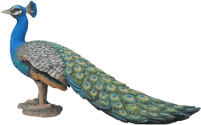 Peacock Garden Ornament - Garden Ornament (400x400), Png Download