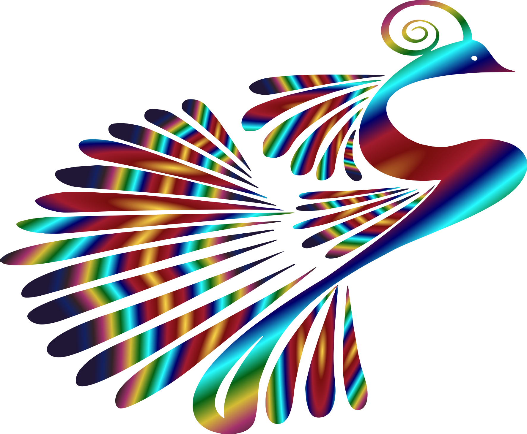 Clipart Free Stylized Big Image Png - Peacock Stylized (1773x1462), Png Download