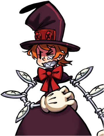Peacock Defeated - Peacock Skullgirls Png (413x479), Png Download