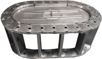 48" Oval Fire Pit Frame W/ 6" Wide Deck - Gas Burner (400x400), Png Download