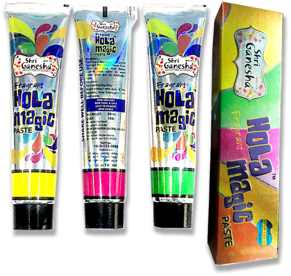Play Holi In A Unique Style With Hola Magic Paste - Lip Gloss (597x566), Png Download