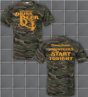 Camo Save Water Drink Beer T Shirt Small Only - Red Limited Edition Camo Print Tee (500x400), Png Download
