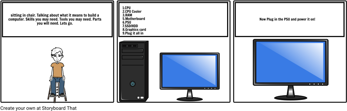 How To Build A Computer - Computer (1164x385), Png Download
