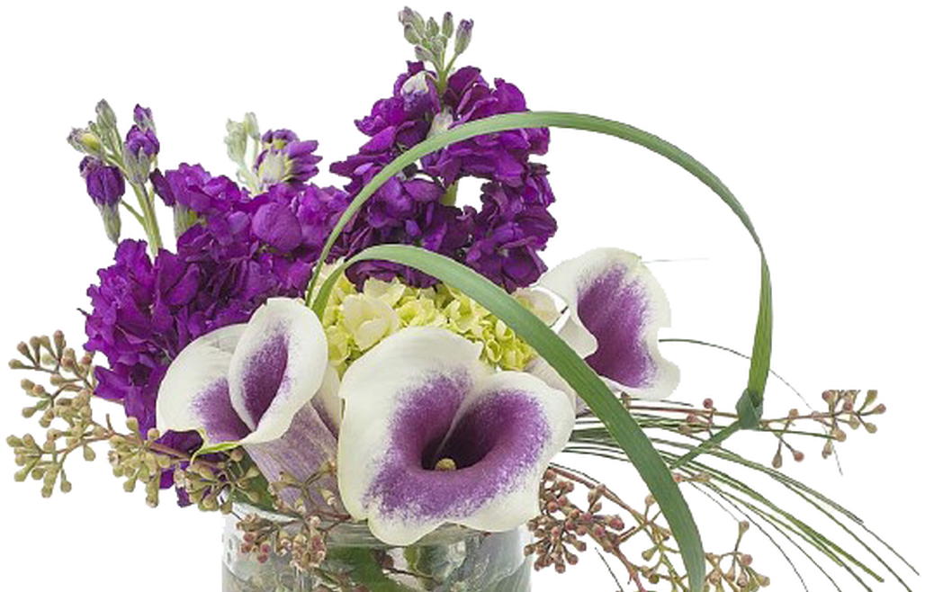 Flower Vase Transparent Images Png Png Mart - Purple Flower Vase Png (1368x855), Png Download