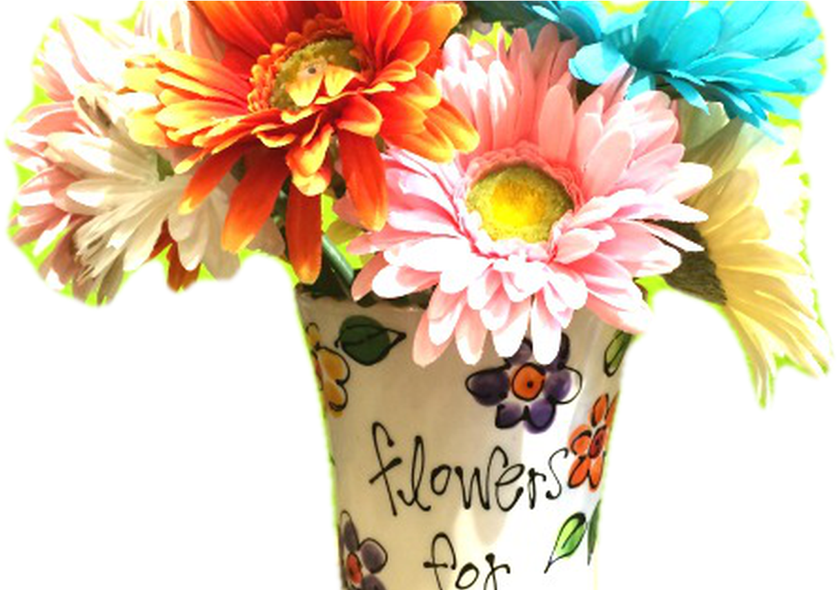 Easy Fingerprint Flower Vase For Mom As You Wish Pottery (1368x855), Png Download