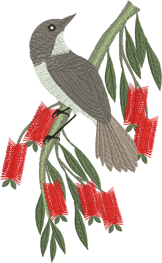 Grey Wagtail - 3 - 99 - Machine Embroidery Design (1000x1000), Png Download