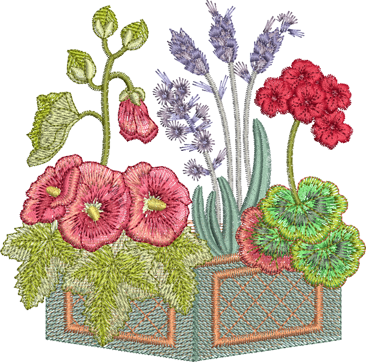 1 Links - [1] Http - //www - Suebox - Com/store/embroidery - Transparent Embroidered Flowers Png (739x732), Png Download