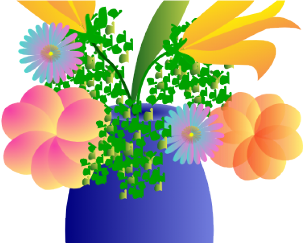 Vase Clipart Spring Flower - Vase Of Flowers Clipart (640x480), Png Download