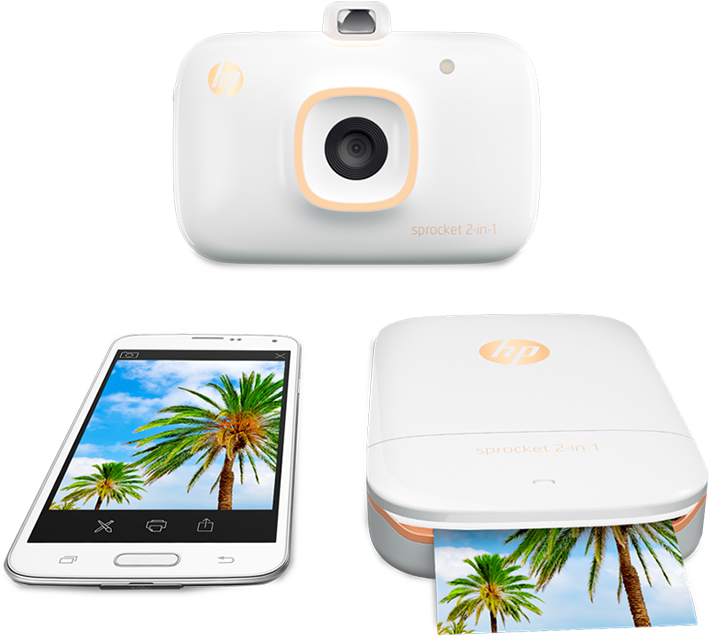Capture Your Spontaneous Side With A Smartphone Printer - Hp Sprocket 2 En 1 (800x719), Png Download