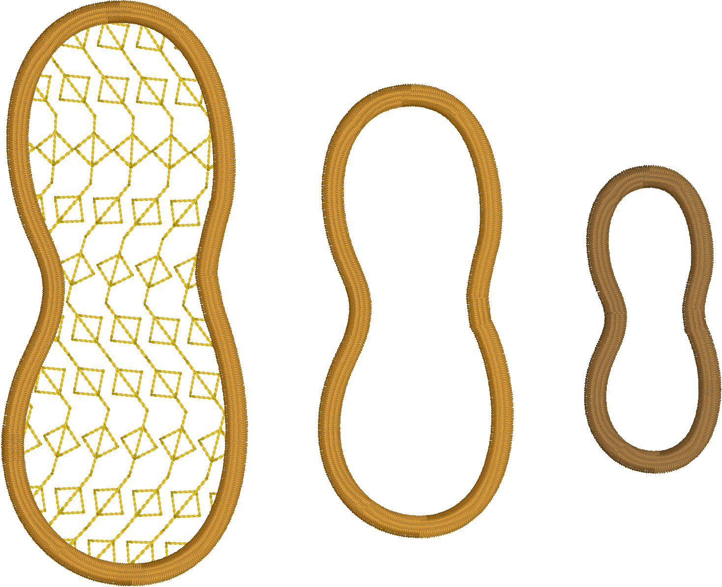 Peanut Applique Embroidery Design - Inch (1467x1192), Png Download