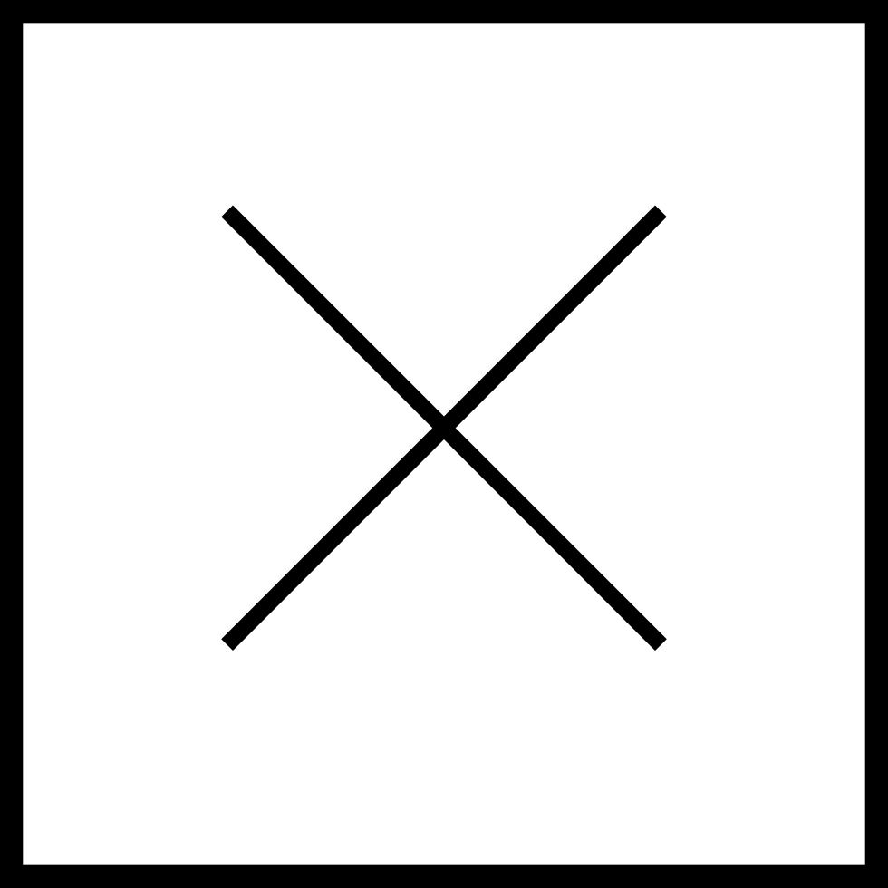 Wrong Sign - - Simbolo Quadrado Com Cruz (980x980), Png Download