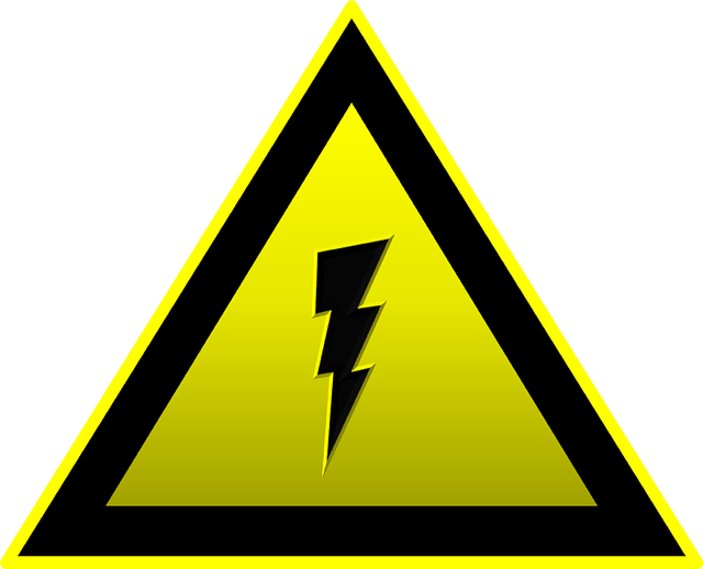 Old Electric Warning Sign (640x518), Png Download