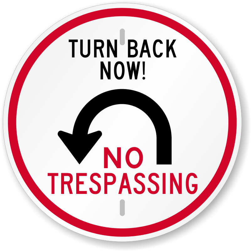 U Turn Sign Transparent Images - Private Road, No Trespassing, No Hunting Sign, 24" (800x800), Png Download