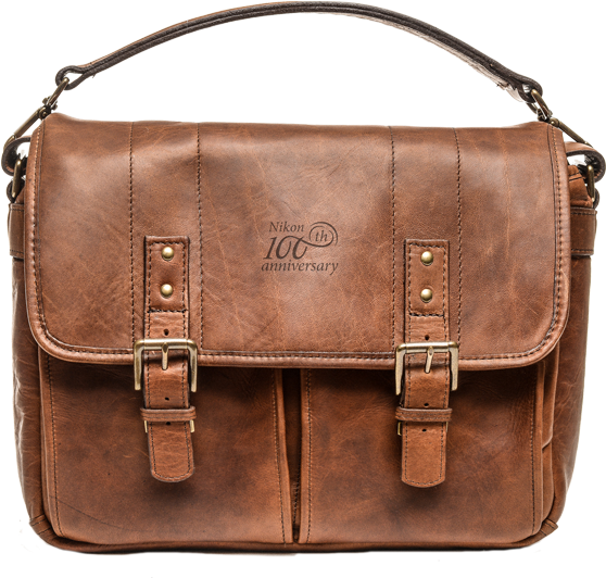 Nikon 100th Anniversary Premium Leather Bag - Nikon 100th Anniversary Premium Leather Bag Antique (700x595), Png Download
