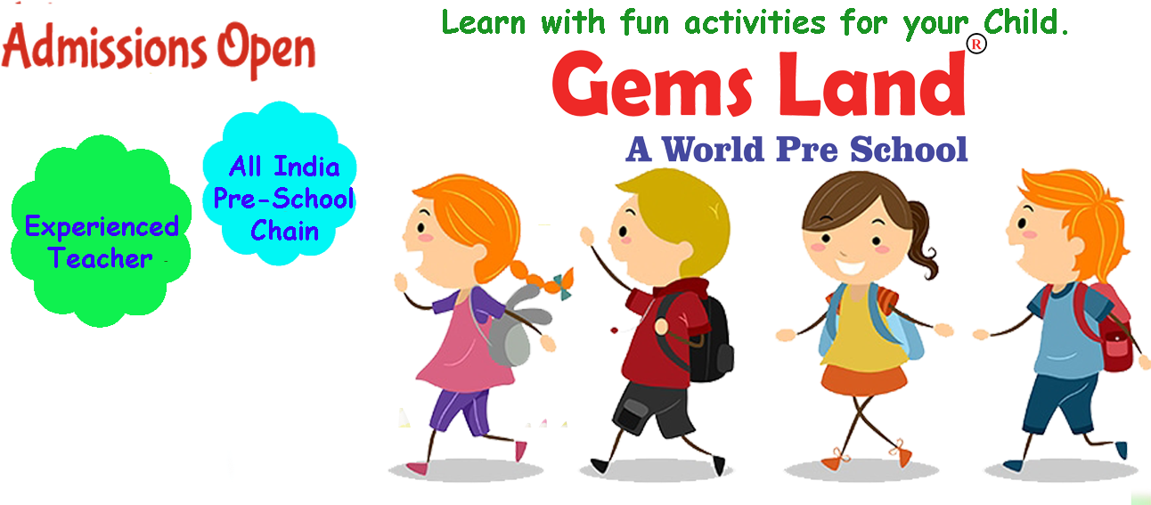 Gemsland Kids Preschool Franchise For Play School - Following Directions Clip Art (1383x600), Png Download