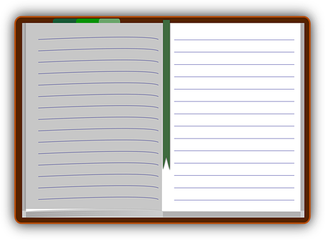 Notebook Diary Paper Blank Ruled Marker Bo - Diary (460x340), Png Download