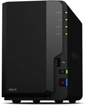 Diskstation Ds218 - Synology Ds218+ Diskstation 2-bay Nas (668x400), Png Download