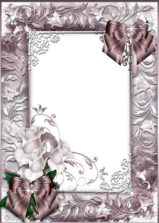 Photo Frame - Beautiful Roses - Frame Picture Beautiful Png (320x448), Png Download